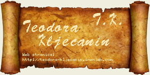 Teodora Klječanin vizit kartica